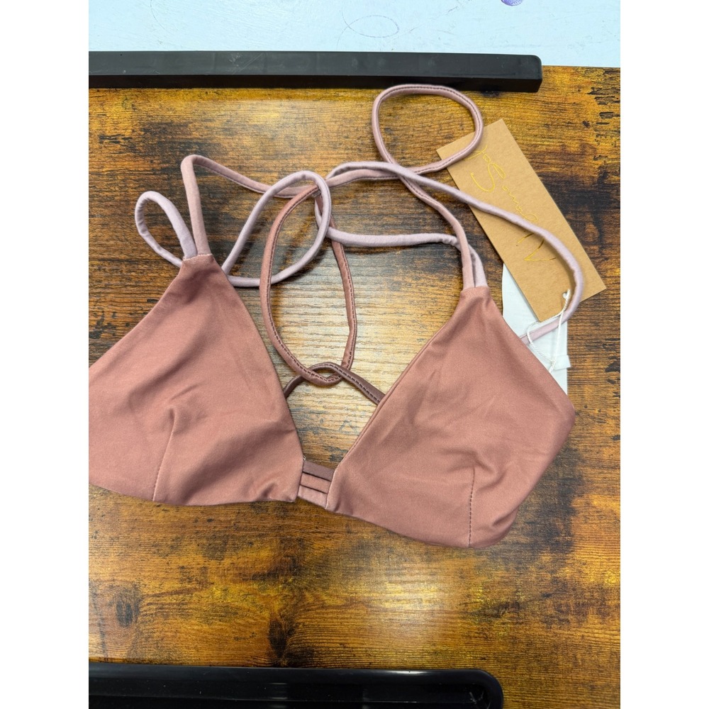 Niyama Sol x Jennifer Lopez Marquis Top Grateful Pink Mauve Strappy XS NEW